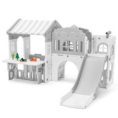 9IN1 Toddler Slide Climber Playset Playhouse Indoor Outdoor Playground