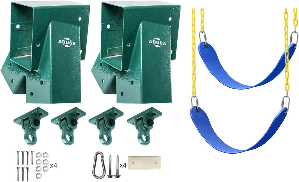 Heavy Duty Children Set Hardware Replacement Kit Including 2 Green Brackets 4 Gr
