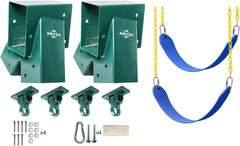 Heavy Duty Children Set Hardware Replacement Kit Including 2 Green Brackets 4 Gr
