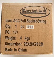 Eastern Jungle Gym Green Full Bucket Toddler Baby Swing Yellow Chains New