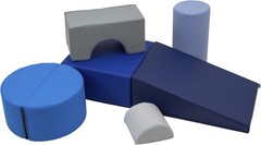 Navy Powder Blue SoftScape Playtime & Climb Set – Indoor Gross Motor Skills Fun