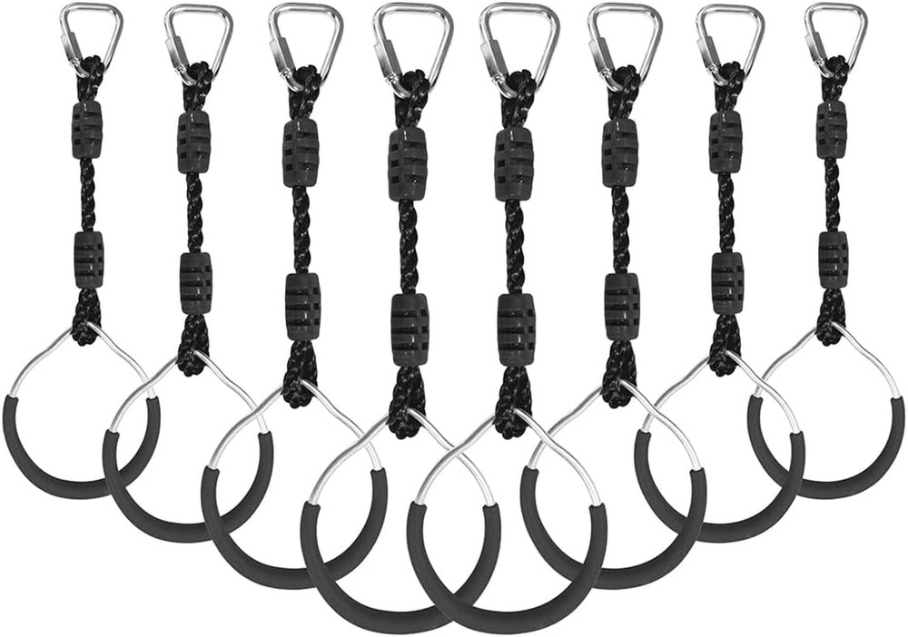 Hanging Ninja Gymnastic Ring Swing Monkey Bar Climbing Bar Jungle Fist for Outdo