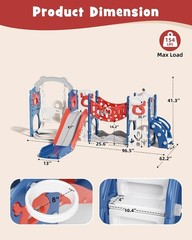 12-in-1 Toddler Slide & Swing Set Kids Slide Toddlers Age 1 Toddler Outdoor