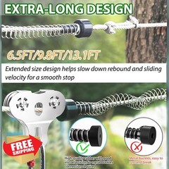 Fologtoo 120FT Zip Line Kit Adults 500 Lbs Stainless Steel