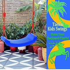 Swings for Kids, Plastic Swing Seat with Rope Kids Tree Swing Set Blue