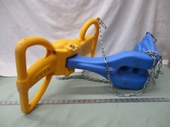 Glider Swing Kid Seat Comfortable Ergonomic Shape Home Outdoor Fun Play Blue