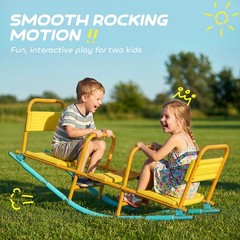 Qaba 2 in 1 Teeter Totter Seesaw for Kids Age 3-8 for Indoor Outdoor