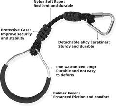 Hanging Ninja Gymnastic Ring Swing Monkey Bar Climbing Bar Jungle Fist for Outdo