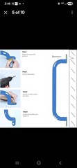 17 Inch Blue Metal Safety Handles for Playground 6 Pack – Swing Set Accessory