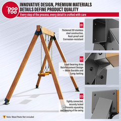 Stainless Steel Heavy Duty Swing Set Bracket Kit – 2-Pack for 4″x4″ & 4″x6