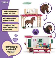 Schleich Horse Club – 113PC Interactive Camping Trip – Car and Camper Caravan Pl