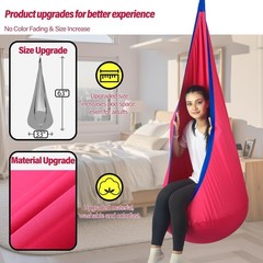 Kids Pod Swing Seat, Max 300 Lbs, Child Sensory Swing Chair Indoor & Outdoor The
