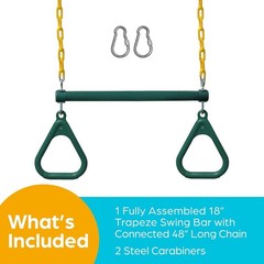 Swing Sets for Backyard, Monkey Bars & Swingset Accessories – Set Includes 18…