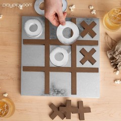 Play Platoon Magnetic Tic Tac Toe Game – Large Metal and Wooden Wall Mounted Boa