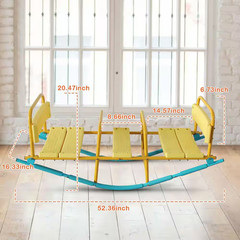Metal Patio Swing Outdoor Rocking Horse Park Playground Equipment Double or Trip