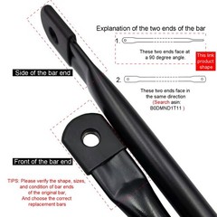 34.7″/88cm Matte Black Replacement Rods for Garden Swings, 90Â° Angle (2-Pack)
