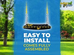 SWING SET STUFF INC. FLAT SEAT WITH 5.5 FT. COATED CHAIN (BLACK/ YELLOW) 0310