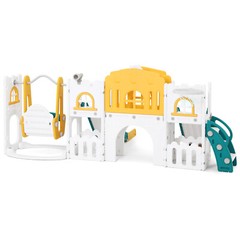 10IN1 Kids Double Slide+Swing Set Toddler Toys Playset Playground Indoor/Outdoor
