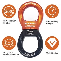 35kN Swing Swivel, CE Certified 360°Rotational Device, Silent Hanging Accesso…