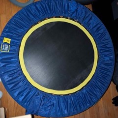Urban Rebounding 40 inch Folding Mini Trampoline Fitness Rebounder Blue