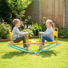 Qaba 2 in 1 Teeter Totter Seesaw for Kids Age 3-8 for Indoor Outdoor