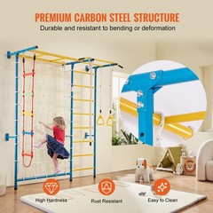 7-in-1 Indoor Jungle Gym Climbing Playset for Toddlers, Supports 220 lbs