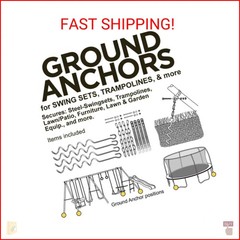 Metal Ground Anchor Kit – 4pcs Auger-Style 12 3/4″ ea. All Hardware Included. Ea