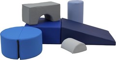 Navy Powder Blue SoftScape Playtime & Climb Set – Indoor Gross Motor Skills Fun