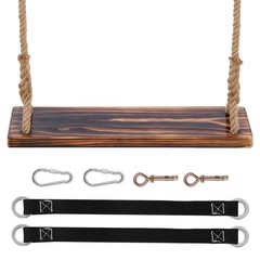 23 X 6 X 1.2 inch Wooden Swing Seat Nostalgic Outdoor Wood Swing for Adult Kids