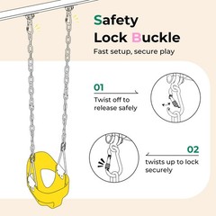 Toddler Swing – High Back Full Bucket Seat for Ages 1-3, 330lb Capacity, Baby…
