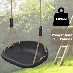 Heavy Duty Swing Seat Adjustable Rope Carabiners 500LB Capacity Black