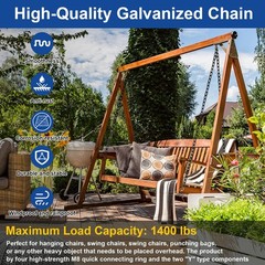 Heavy Duty Y Hanging Chain Kit (2 Pack), 7.2ft Length, 1400 lbs Load, Rustpro…