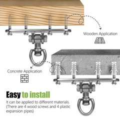 Swing Hanger Ceiling Mount Heavy Duty Anti-Rust with 180° & 360° Bearings Pun…