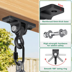 A-Frame Swing Set Brackets 2 Pcs Heavy Duty Swing Set Hardware with Swing Hanger