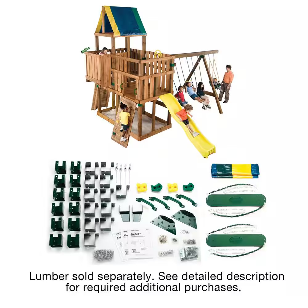 DIY Kodiak Custom Outdoor Playset Hardware Kit with Backyard Swing Set Access…