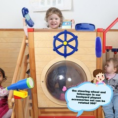 3 Pack Kids Playground Accessories Pirate Ship Steering Wheel Plastic Steerin…