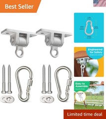 2 Pack Heavy Duty Swing Set Hangers with Locking Hooks for Indoor/Outdoor Use