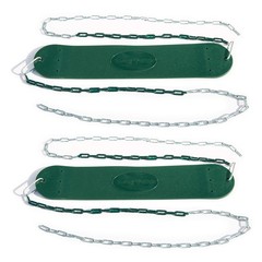WS 5100 2 Pack of Green Swing Seats with Ring/Trapeze Combo Swing Swing Set R…