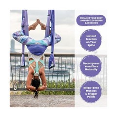 Yoga Trapeze Swing Set for Home & Outdoor | Easy Setup for Strength, Balance …