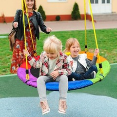 40 Inch Tree Swing for Kids Outdoor，Spider Web Tree Swing,850Lb Weight Ca