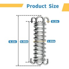 2 PCS Heavy Duty Porch Swing Spring 300 LB Capacity Hammock Chair Sail Shade