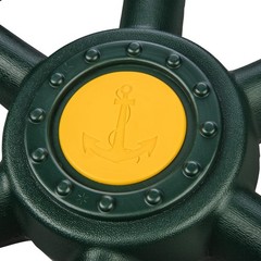 Yellow and Green Captain Ship Wheel Swing Set Accessory for Any Playset