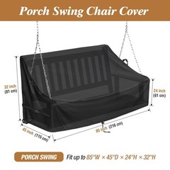 Porch Swing Seat Cover, Waterproof Swing Covers for Outdoor Patio Swings & Ga…