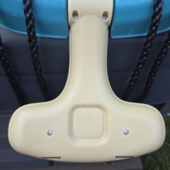 Step2 Toddler Bucket Swing Blue Outdoor Playground Seat w/ Safety Harness & Rope