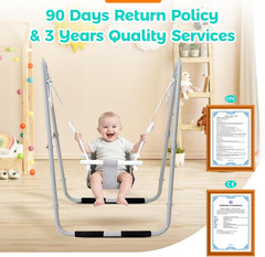 Baby Swing Set for Toddlers 6-36 Months Foldable Portable Indoor Outdoor Heavy