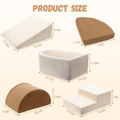 Asweets 6Pc Foam Climbing Blocks & Ball Pit for Toddlers Indoor Soft Play Set