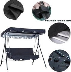 Swing Canopy Replacement Top, 3 Seat Outdoor Patio Swing Canopy Replacement C…