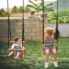 2Pcs 64″ Hanging Swing Chain with PE Sleeve’s Cover, Stainless Steel Chains w…