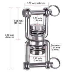 Dual Hanging Rings Hammock Swing Hanger, Swivel Stainless Steel Mounting Bear…