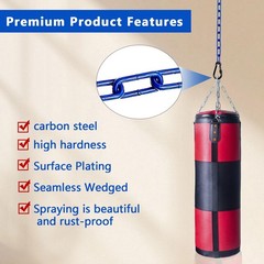 2 Swing Chains Heavy Duty (63″) Fully Plastic Coated with 4 Free Quick Links …
